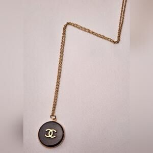 Chanel Black Gold CC Necklace